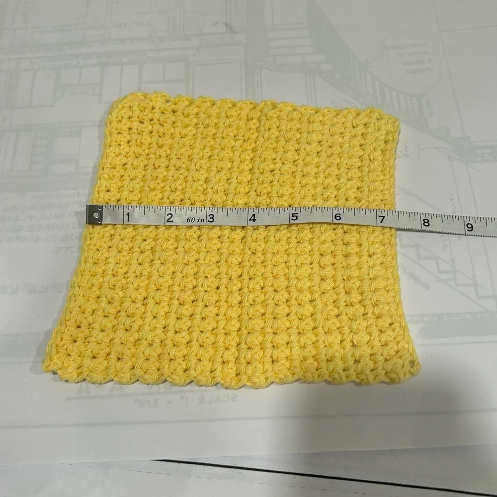 100% Cotton Handmade Washcloths - Set of 3